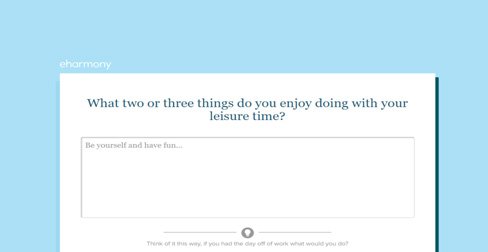 eHarmony V Match 3 Example of the eHarmony dating experience